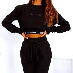 Lounge Two Piece Bralette & Cropped Jumper